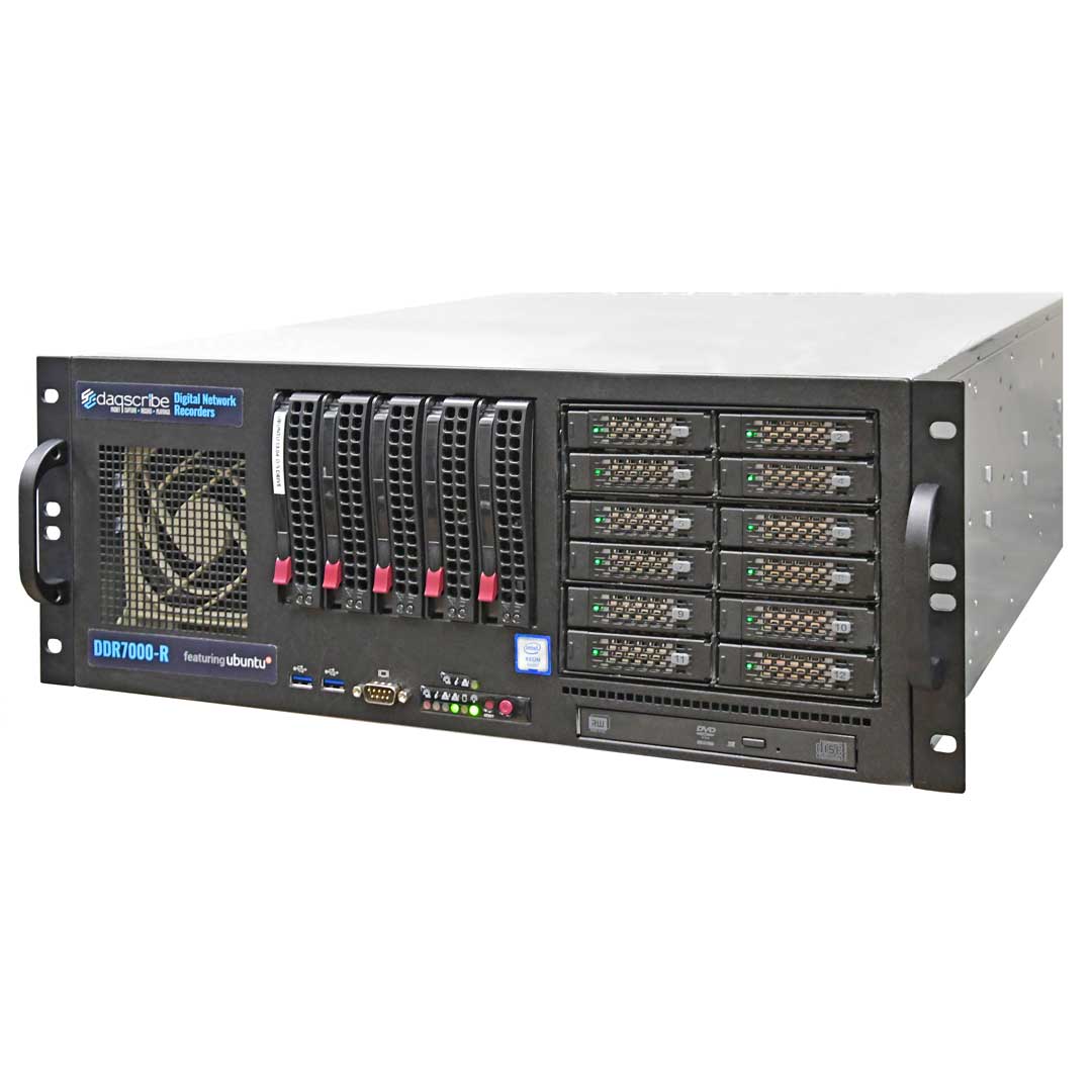 Rackmount 100Gbps Ethernet recorder DDR7000-R-25G-4